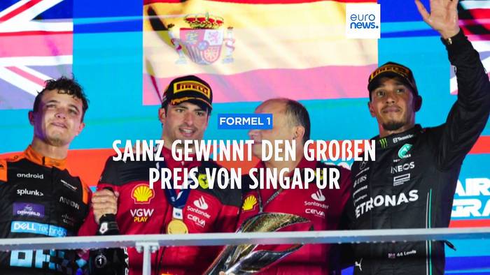 News video: Sainz gewinnt Formel-1-Rennen in Singapur