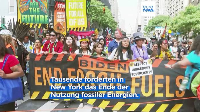 News video: Tausende fordern in New York das Ende der Nutzung fossiler Brennstoffe