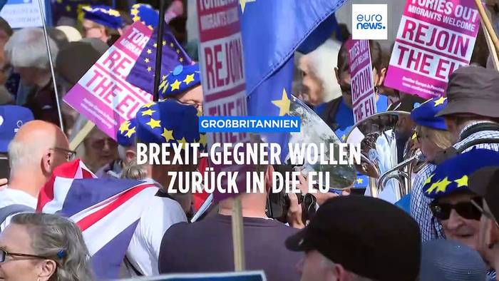 Video: National Rejoin March: Brexit-Gegner wollen zurück in die EU