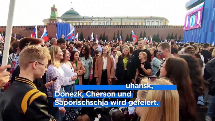 Video: Moskau feiert Annexion von Luhansk, Donezk, Cherson und Saporischschja
