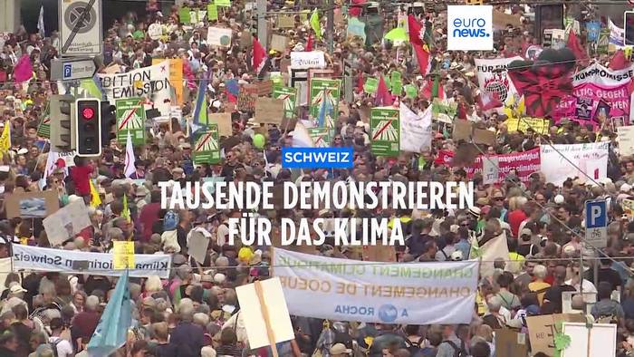 Video: Schweiz: Zehntausende demonstrieren für das Klima