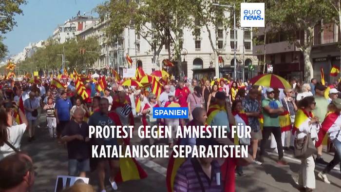 Video: Zehntausende protestieren gegen Amnestie für katalanische Separatisten