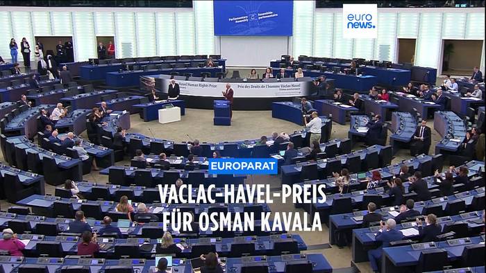 News video: Inhaftierter Mäzen Osman Kaval bekommt Havel-Preis für Menschenrechte
