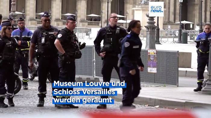Video: Frankreich: Pariser Louvre und Schloss Versailles nach Drohungen geräumt