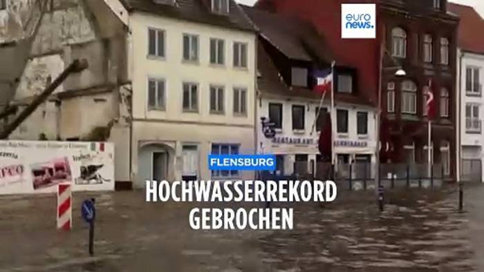 Video: Rekordhochwasser und Sachschäden: Bilder vom Sturmtief über Nordeuropa