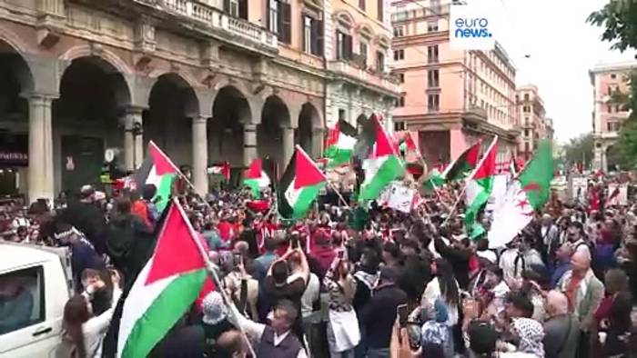 Video: Europaweit bekunden Menschen Solidarität mit palästinensischer Bevölkerung