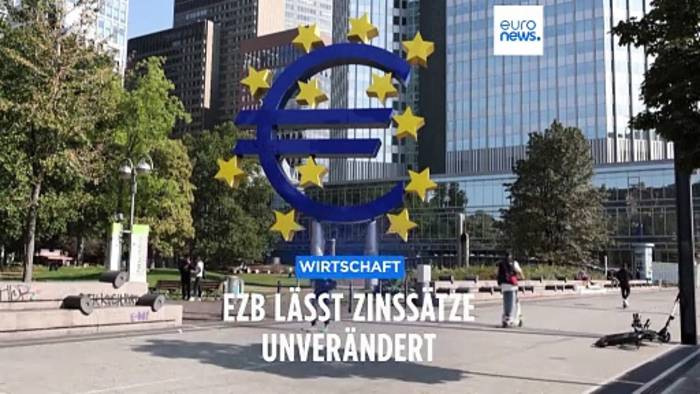 News video: Leitzins bleibt bei 4,5 Prozent: EZB lässt Zinsen diesmal unverändert
