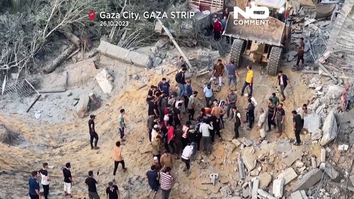 Video: Suche nach Überlebenden: Die Stadt Rafah im Süden des Gazastreifens liegt in Trümmern