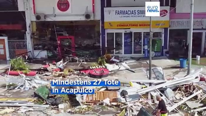 Video: „Das reine Chaos“: Hilferuf aus Acapulco nach Durchzug von Hurrikan Otis