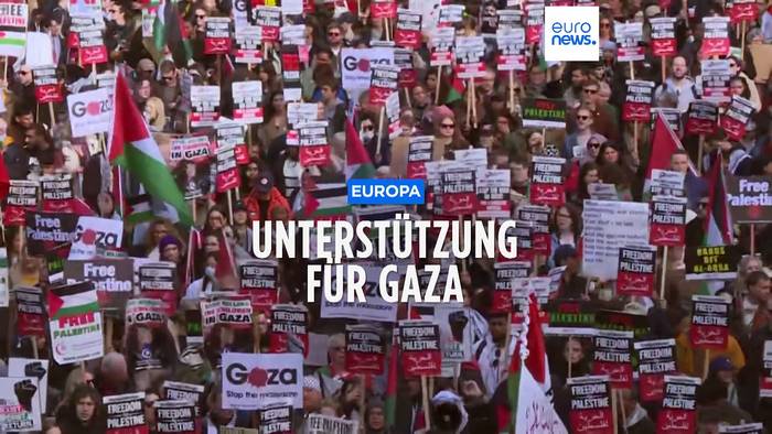 Video: London, Paris, Rom: Tausende bei Unterstützungskundgebungen für Menschen in Gaza