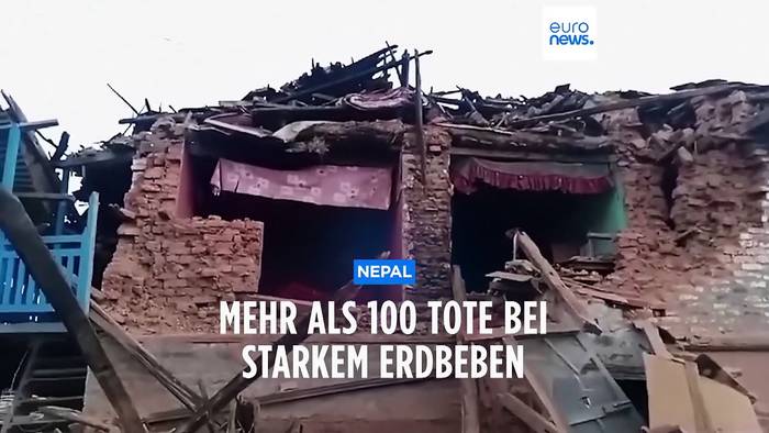 Video: Starkes Erdbeben in Nepal: Mindestens 138 Tote