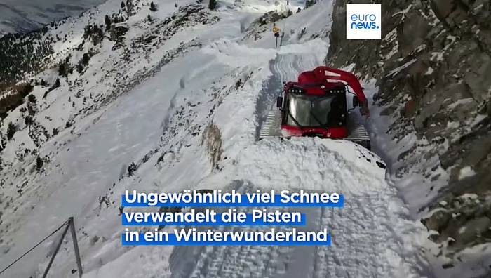 Video: Schweizer Alpen: 60cm Neuschnee leiten frühen Ski-Saisonstart ein
