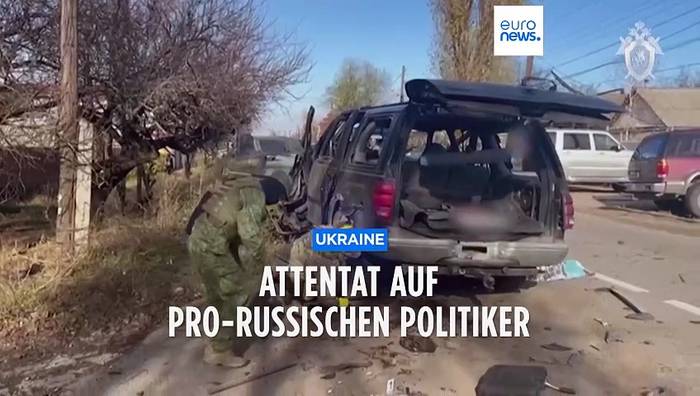 Video: Luhansk: Autobombenanschlag auf prorussischen Politiker