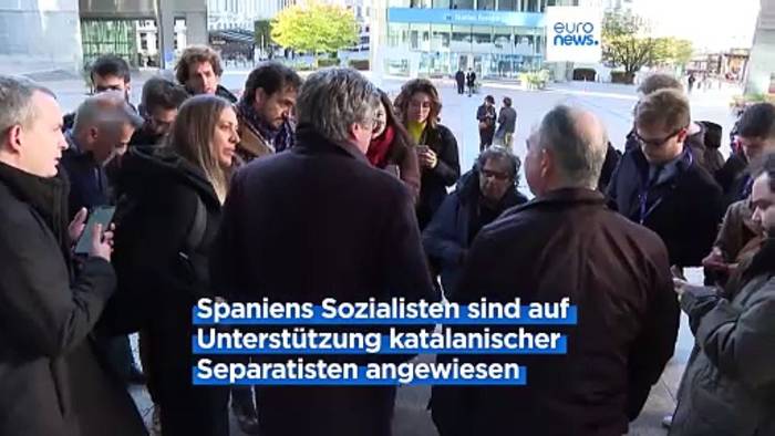 News video: Spaniens Sozialisten erreichen Amnestie-Abkommen mit Kataloniens Separatistenführer Puigdemont