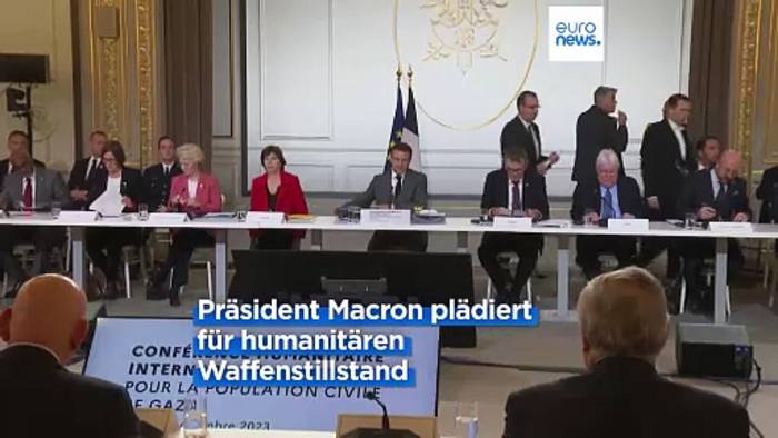 News video: Nahost-Konferenz in Paris: Macron fordert Israel zu humanitärer Waffenruhe in Gaza auf