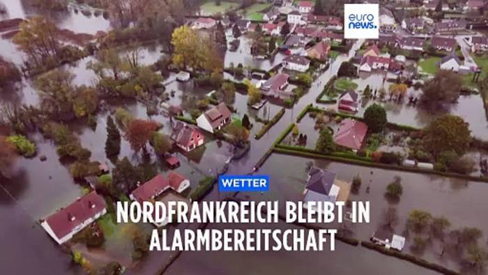 News video: Hochwasseralarm in Teilen  Europas: Kritische Lage in Nordfrankreich