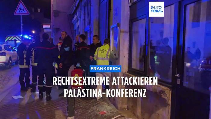 News video: Rechtsextreme stürmen Palästina-Konferenz: 3 Verletzte in Lyon
