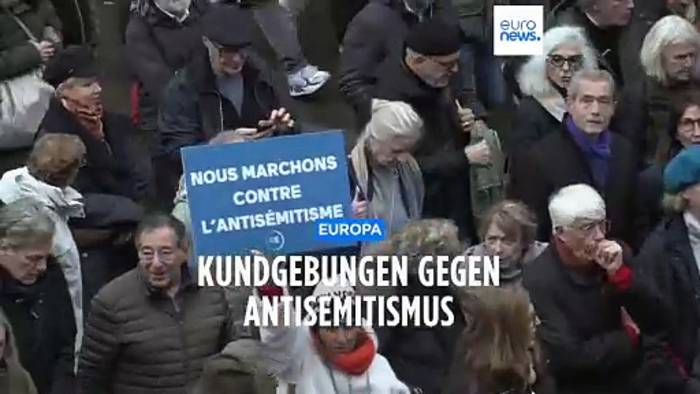 Video: Tausende demonstrieren in Frankreich gegen Antisemitismus