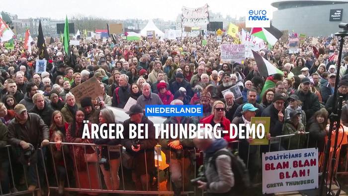 News video: Ärger bei Thunberg-Demo: Nicht allen gefällt Gretas Palästinenser-Tuch