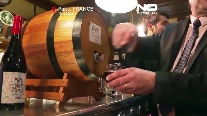 News video: Ein bisschen Sonnenschein im Glas: In Frankreich wird die Ankunft des Beaujolais Nouveau gefeiert