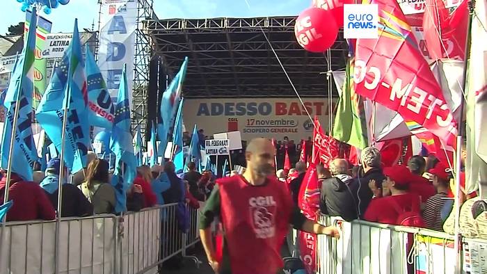 News video: Großer Streik in Italien: öffentlicher Dienst legt die Arbeit nieder