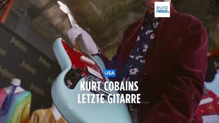News video: Kurt Cobains letzte Gitarre versteigert