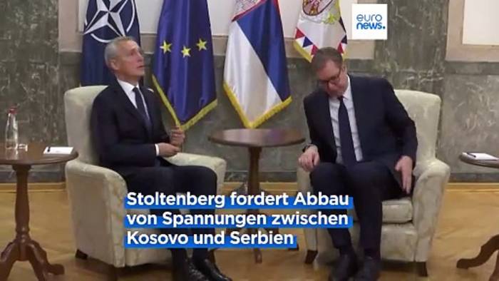 News video: Stoltenberg fordert in Serbien Beilegung der Feinseligkeiten mit Kosovo