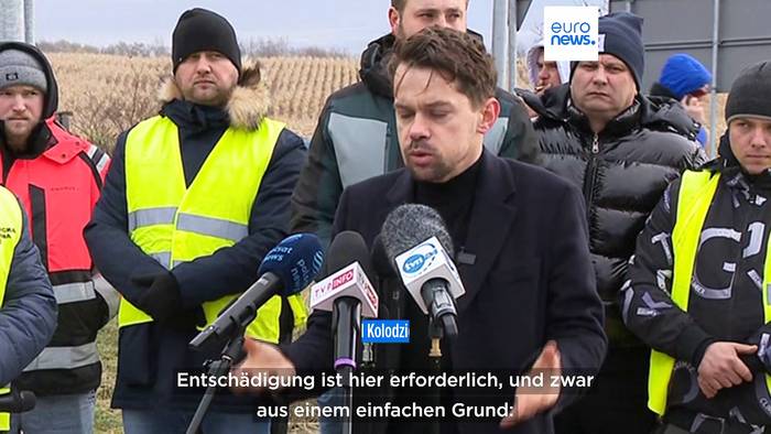 Video: 18 Kilometer LKW-Stau: Bauern blockieren Grenze zu Ukraine