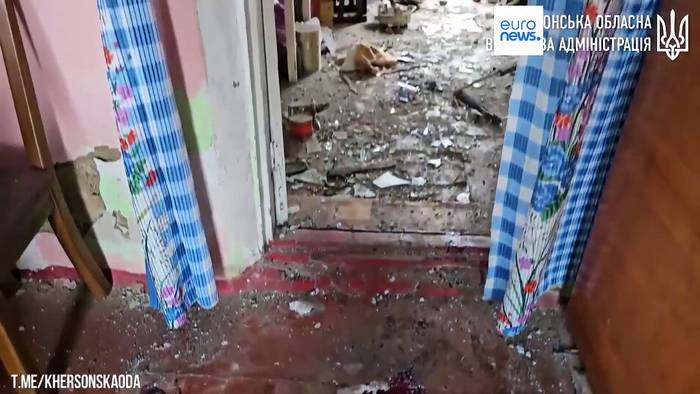 Video: Ukraine: Streubomben-Attacke in Cherson
