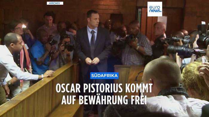 Video: Nach Tötung seiner Freundin: Oscar Pistorius kommt auf Bewährung frei