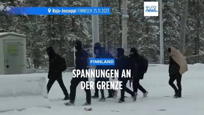 News video: Flüchtlinge aus Russland kommen zum letzten offenen Grenzübergang nach Finnland