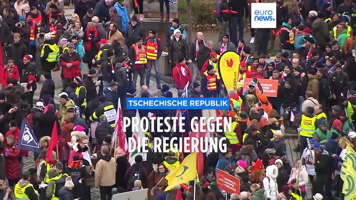 Video: Proteste gegen Sparkurs der Regierung in Tschechien
