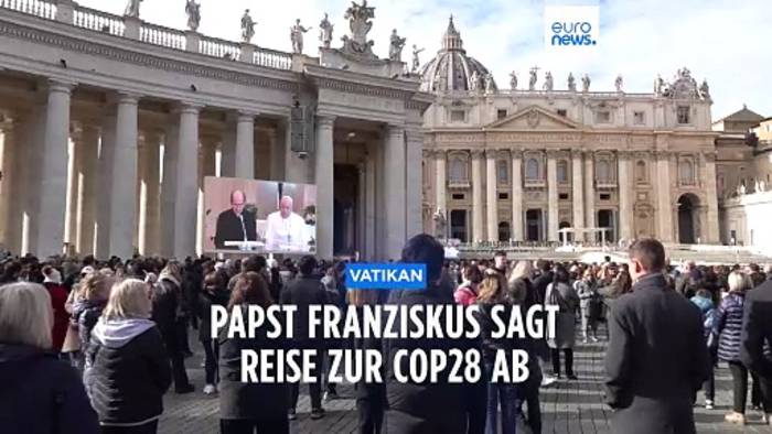 Video: Neue Sorge um den Papst: Franziskus sagt Reise zur COP28 ab