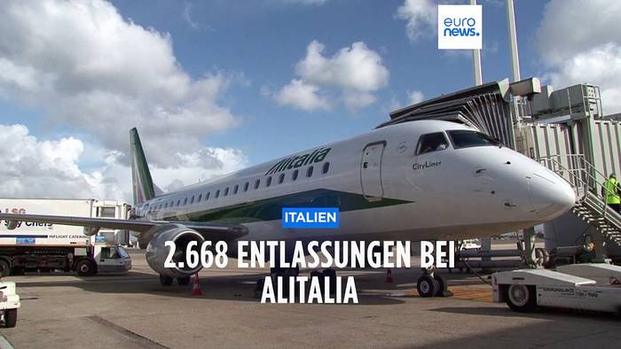 Video: Massenentlassung bei Alitalia - 2.668 Beschäftigte verlieren ihren Job