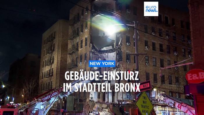 News video: Stadtteil Bronx: Wohnhaus in New York teilweise eingestürzt
