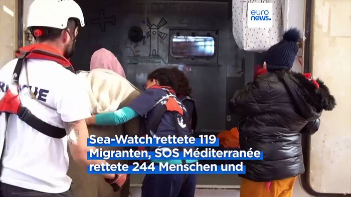 News video: Italien: Hunderte von Migranten aus dem zentralen Mittelmeer gerettet