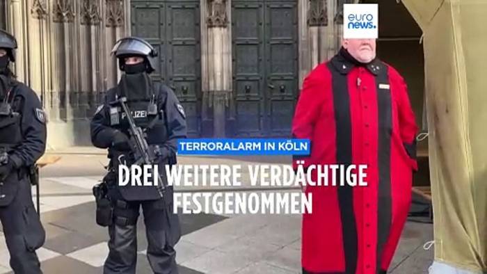Video: Messe trotz Terroralarm im Kölner Dom: Drei weitere Verdächtige in Haft