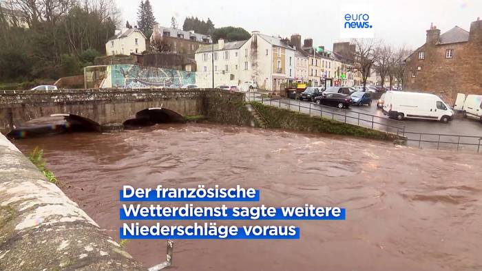 Video: Westeuropa unter Wasser: Dauerregen verschärft die Lage