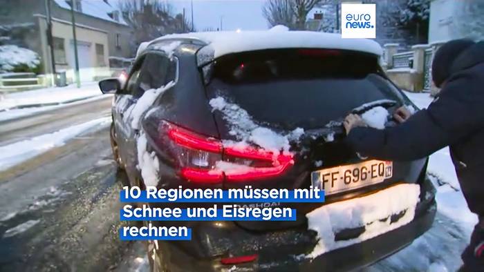 Video: Die hat es kalt erwischt: Schnee und Glätte in Frankreich, Dänemark und Tschechien