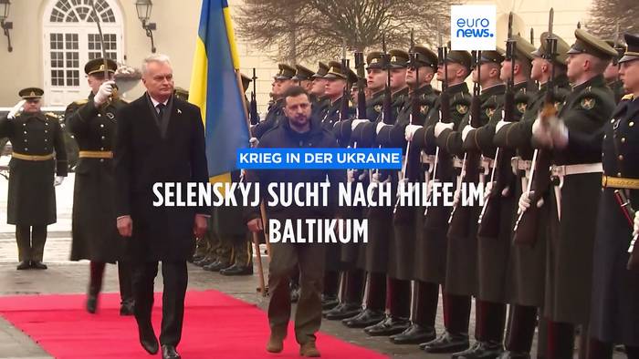 Video: Selenskyjs Reise ins Baltikum: Die Ukraine bekommt Hilfe aus Litauen