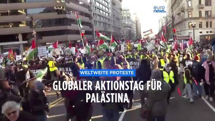 Video: Weltweite Proteste: Tausende forderten Frieden in Palästina