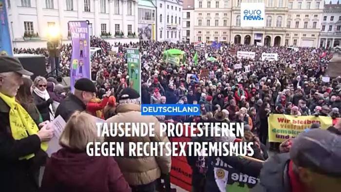 Video: Zehntausende auf Demos gegen AfD