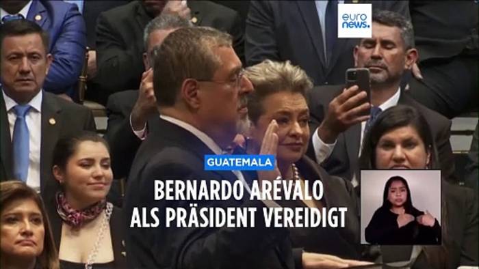 Video: Nach Protesten in Guatemala: Bernardo Arévalo als Präsident vereidigt