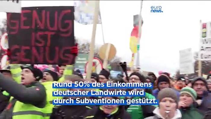 Video: Bauern-Protest in Berlin: 10.000 Landwirte wollen Hauptstadt lahmlegen