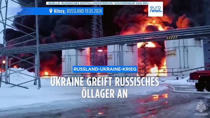Video: Großbrand im russischen Öllager: Ukraine weitet ihre Angriffe aus