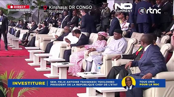 Video: Nach umstrittener Wahl: kongolesischer Präsident Félix Tshisekedi vereidigt