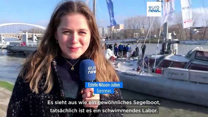 News video: Ein kleines Segelboot kämpft gegen die Verschmutzung der Flüsse und Meere