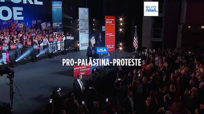 News video: Pro-Palästina-Proteste stören Biden - Israel-Politik der USA in der Kritik