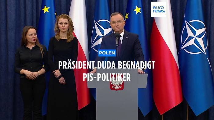News video: Polens Präsident Duda lässt verurteilte PiS-Politiker aus Gefängnis frei
