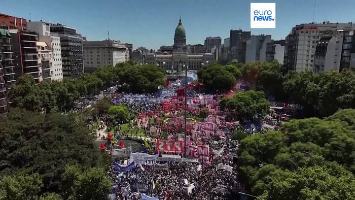 News video: Generalstreik in Argentinien: Große Proteste gegen geplante Reformen